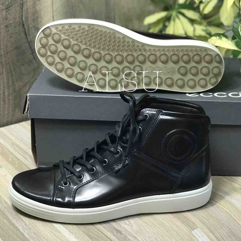 NWT ECCO Soft 7 Luxe High Top Patent Leather Black - Picture 5 of 8